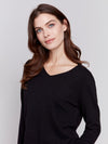 V neck long sleeve