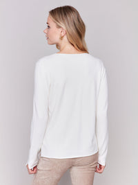 V neck long sleeve