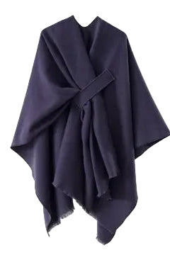 Warm Cashmere feel Shawl navy ella where she shops