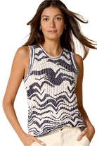 Wave Mix Knit Tank - Ella Where She Shops