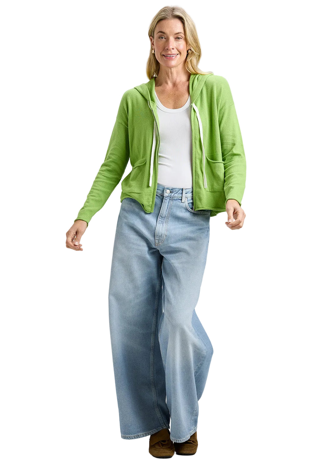 Zaket & Plover Boxy Hoodie celery ella where she shops