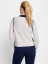 Zip front tipped sweater cardigan