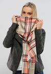 Plaid Oversized Cashmink Scarf: Ivory