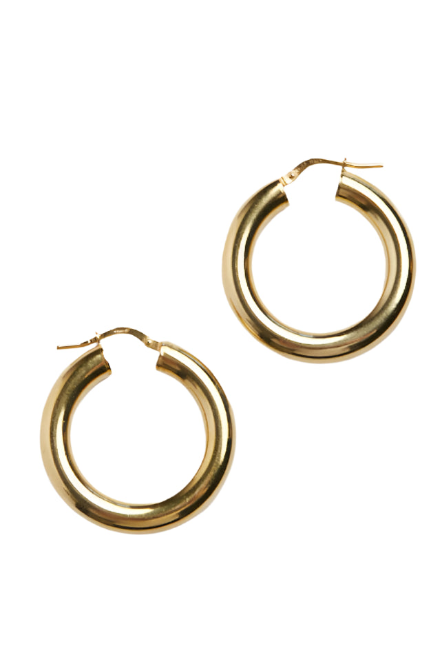 ABLE Air Hoops lightweight tube hoop earrings with latch back, product view