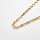 Gold-tone chunky twisted rope chain necklace