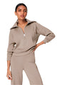 Spanx AirEssentials Half Zip in Ashwood, front view