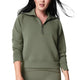 Spanx AirEssentials Half Zip in Clover, front view
