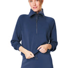 Spanx AirEssentials Half Zip in Faded Indigo