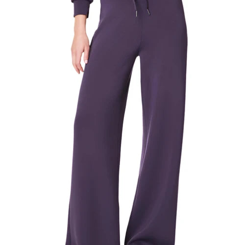 Spanx AirEssentials Wide Leg Pant in Aubergine, front view