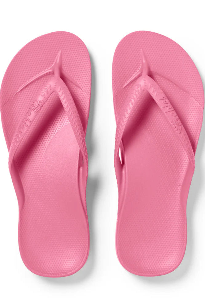 Archies Arch Support Flip Flops in Hot Pink