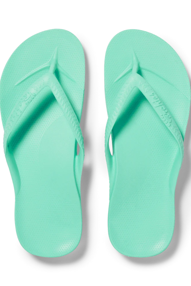 Archies Arch Support Flip Flops in Mint