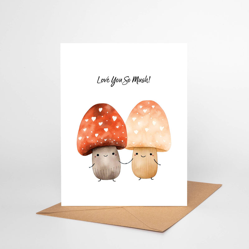 Love You Mushroom Greeting Card