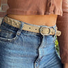 Silver Buckle Circle Links Belt - Anisa