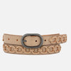 Silver Buckle Circle Links Belt - Anisa