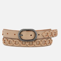 Silver Buckle Circle Links Belt - Anisa