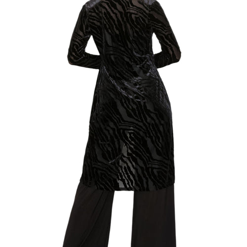 Last Tango Burnout Duster Jacket, leopard burnout print, back view