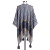 Woven Textured Kimono - Navy