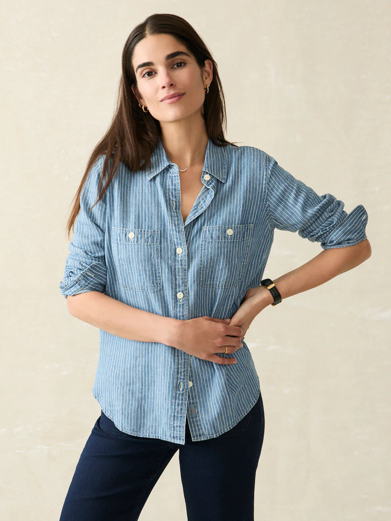 Cotton denim western shirt