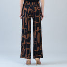 Back view of the Clara Sunwoo geo chain print wide leg pant