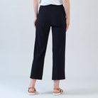 Back view of the Clara Sunwoo black kick slit ankle pant