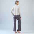 Back view of the Clara Sunwoo natural lounge knit sweater