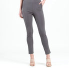 Clara Sunwoo Rayon-Ponte Straight Leg Pocket Pant in Mocha