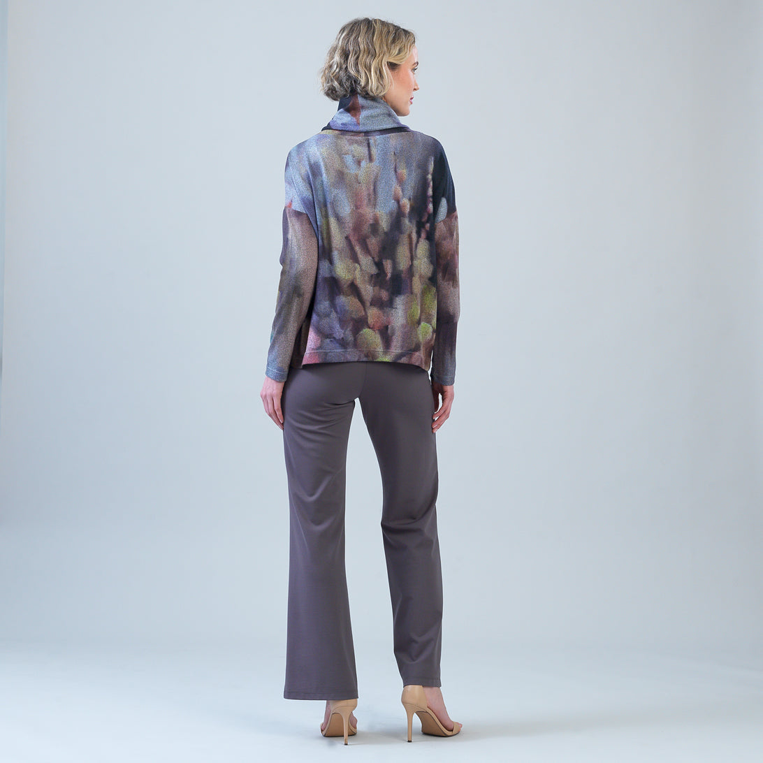Back view of the Clara Sunwoo watercolor cowl neck sweater