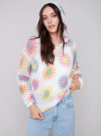 Fishnet Hoodie Sweater