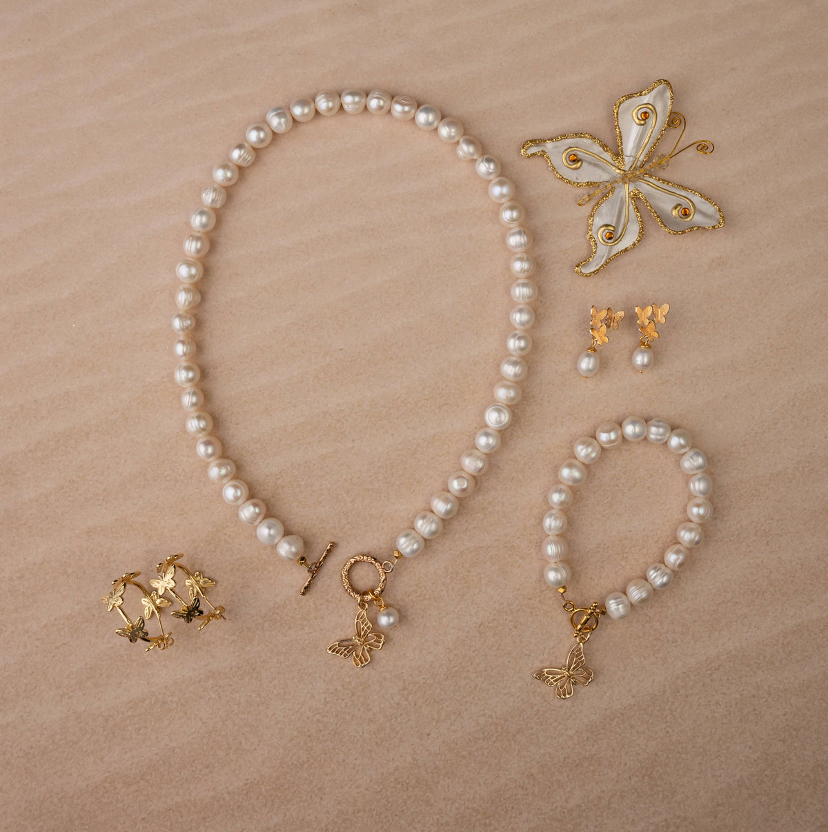 Butterfly Pearl Necklace