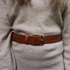 Gold Buckle Studded Fashion Leather Belt