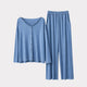 Foggy blue eco-soft modal loungewear set, product photo