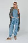 On The Fringe Kimono - Heather Gray