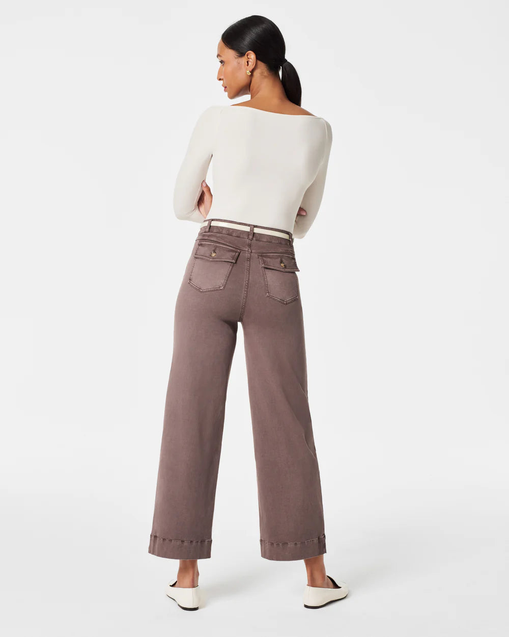 Stretch Twill Crop wide leg