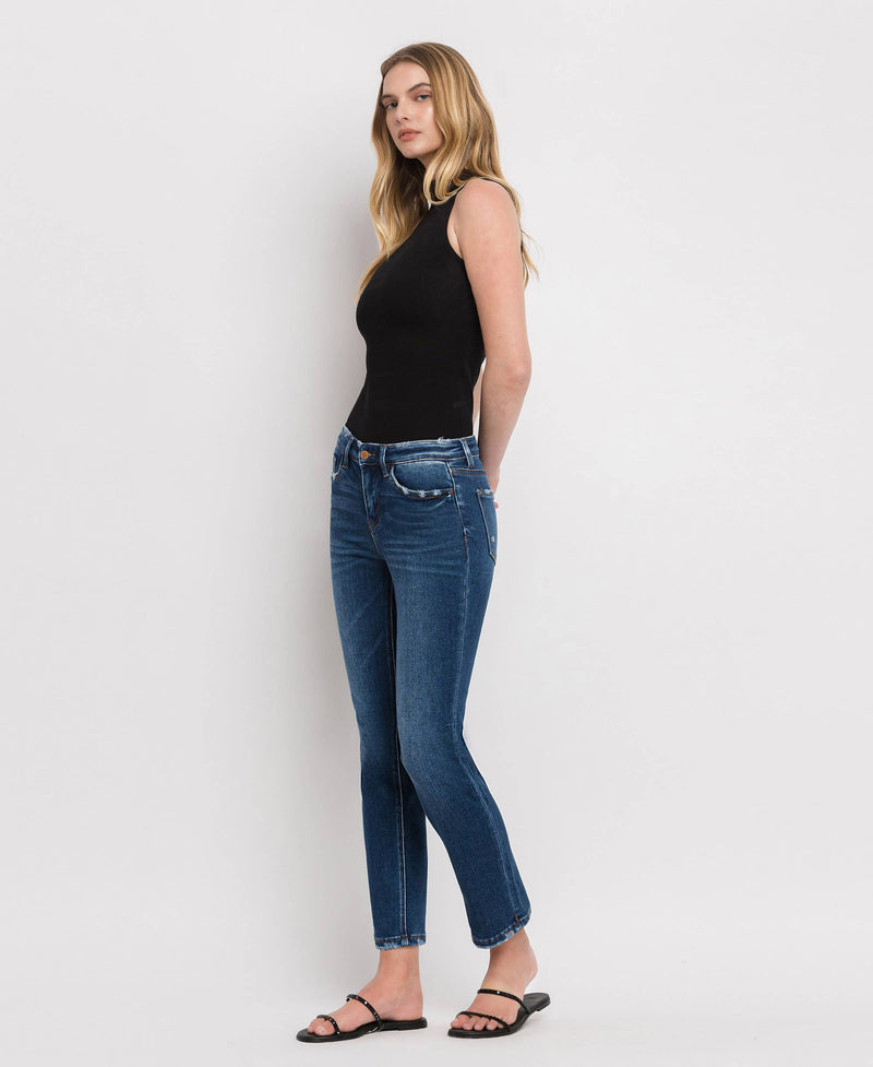 Mid rise ankle slim straight