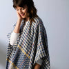 Woven Textured Kimono - Navy