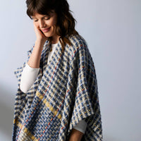 Woven Textured Kimono - Navy