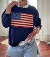 Chunky Acrylic Classic Flag Sweater