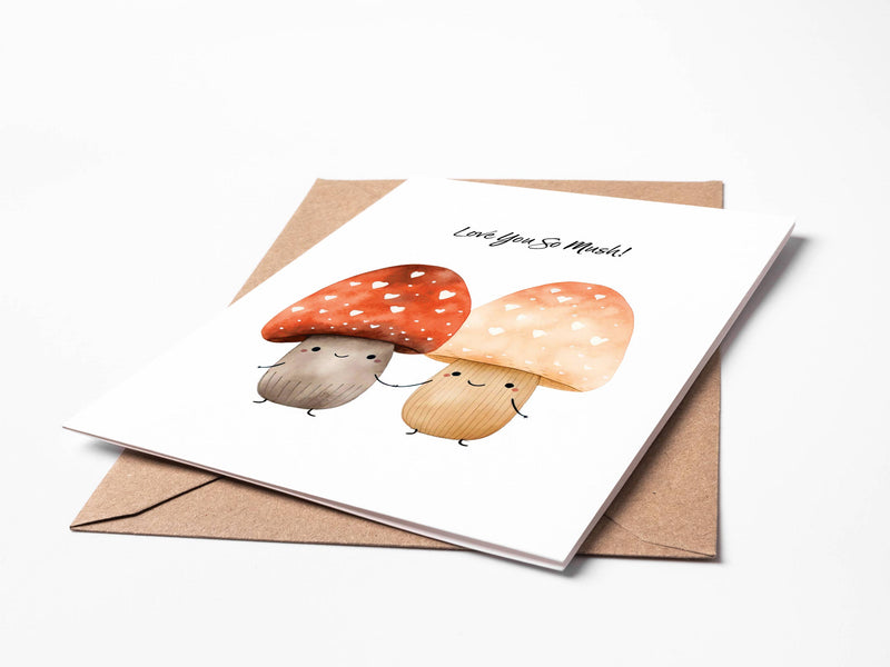 Love You Mushroom Greeting Card