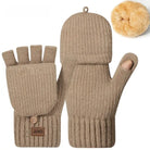 Convertible fingerless gloves with mitten flap, alternate view