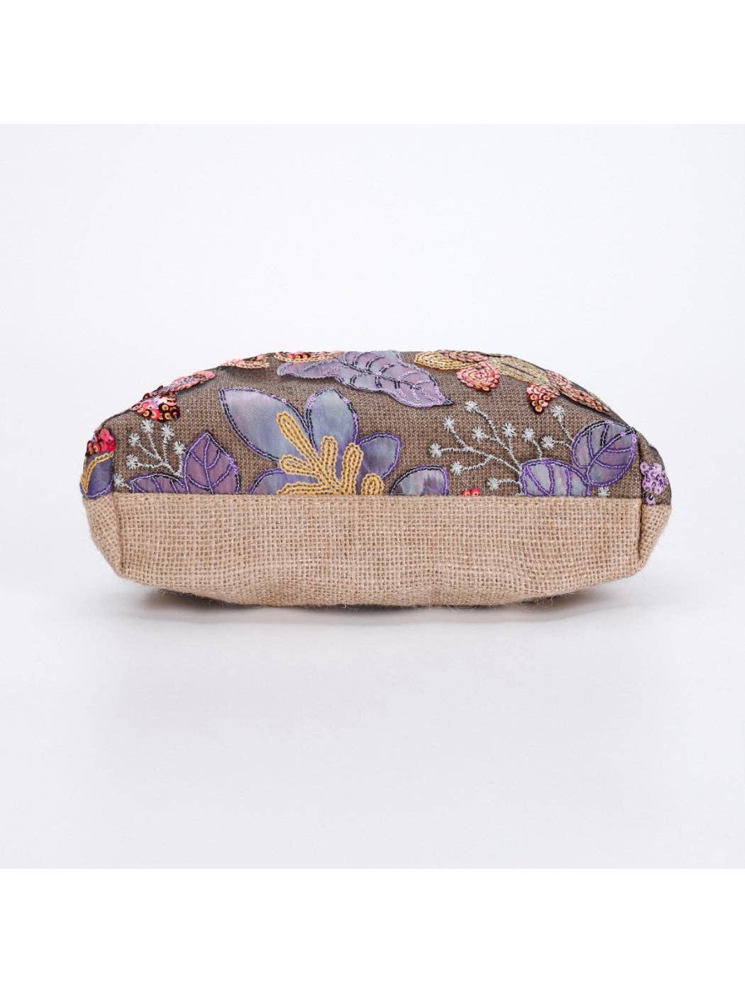 Back view of the floral sequin evening clutch