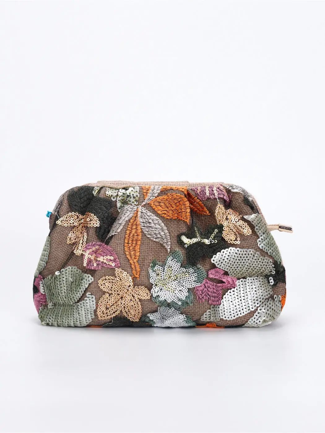 Floral sequin evening clutch, product photo