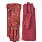 Floral touchscreen gloves, alternate view