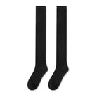 Black opaque winter knee socks