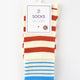 Patchwork stripe mid-calf socks, alternate view