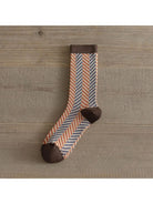 Plaid winter crew socks, product photo