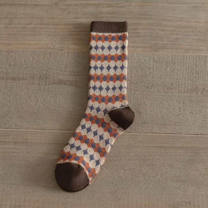 Plaid winter crew socks, alternate view