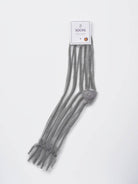 Grey sheer stripe panel crew sock