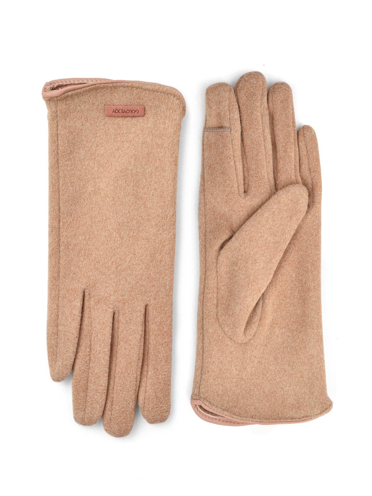 Coffee brown windproof touchscreen gloves