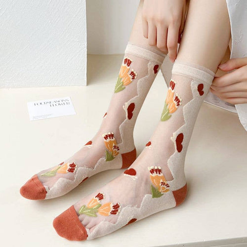 Garden Party Sheer Socks – Detail View 3