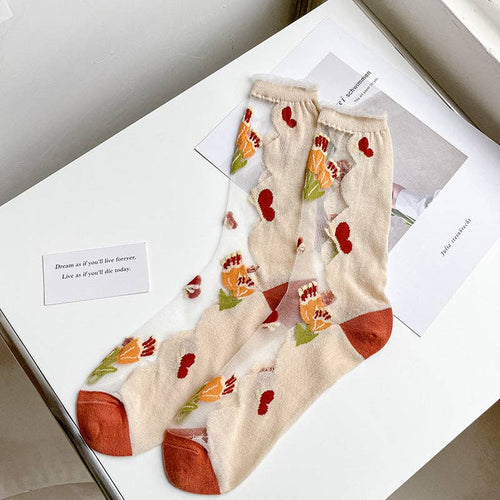 Garden Party Sheer Socks – Detail View 5